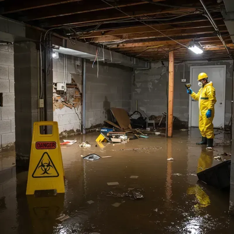 Flooded Basement Electrical Hazard in Kirkland, IL Property